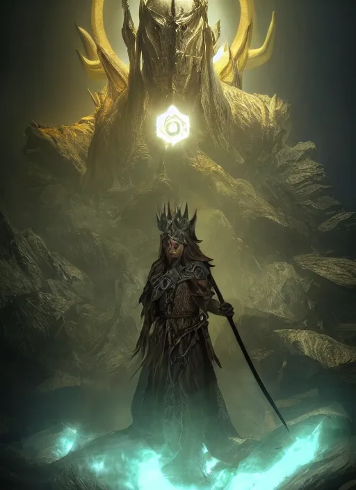 Prompt: greedy king royalty ultra detailed fantasy, elden ring, realistic, dnd character portrait, full body, dnd, rpg, lotr game design fanart by concept art, behance hd, artstation, deviantart, global illumination radiating a glowing aura global illumination ray tracing hdr render in unreal engine 5