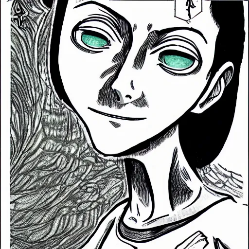 Prompt: rei ayamy by junji ito and leonardo davinci