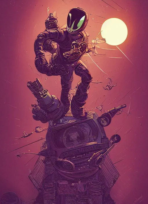 Image similar to a photorealistic dramatic hyperrealistic full frame render of a beautiful eerie comic style character rocketeer by joe fenton, dan mumford, color poster art design, beautiful dynamic dramatic dark moody lighting, shadows, cinematic atmosphere, octane render, 8 k