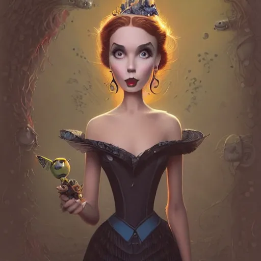 Image similar to Lofi formal portrait Pixar style by Joe Fenton and Stanley Artgerm and Tom Bagshaw and Tim Burton