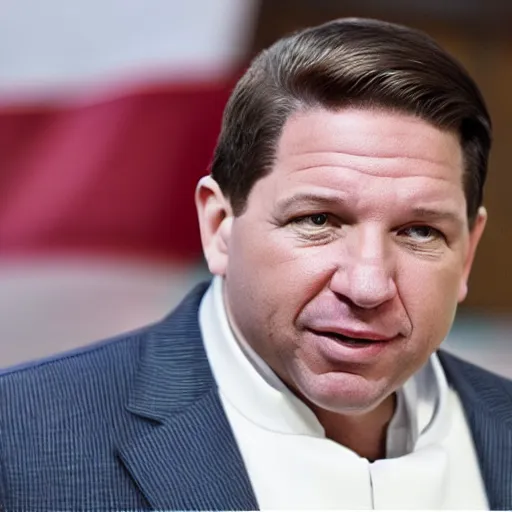 Image similar to Ron DeSantis as the Pope