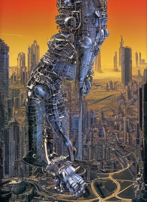 Image similar to artistic depiction of the future of the human civilization and technology, by deodato, mike, highly detailed, futuristic, sophisticated, mesmerizing, technological, prediction of the future