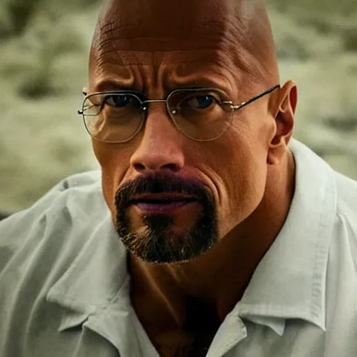 Prompt: dwayne johnson as walter white