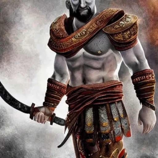 Image similar to benjamin netanyahu!!!!!! as ( kratos ) from god of war