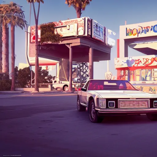 Image similar to wallpaper of 8 0 s santa monica, intricate artwork by tooth wu and wlop and beeple. octane render, trending on artstation, greg rutkowski very coherent symmetrical artwork. cinematic, hyper realism, high detail, octane render