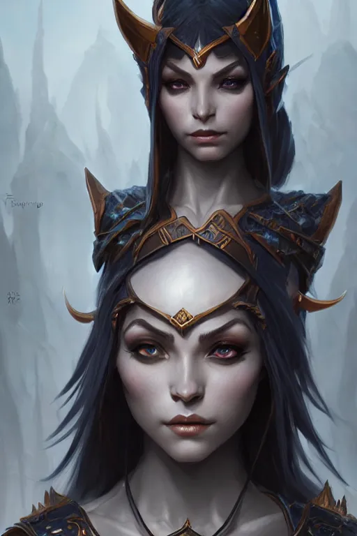 Image similar to dark elf princess, highly detailed, d & d, fantasy, highly detailed, digital painting, trending on artstation, concept art, sharp focus, illustration, art by artgerm and greg rutkowski and fuji choko and viktoria gavrilenko and hoang lap