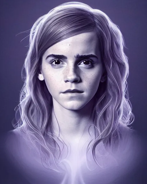 Image similar to emma watson as hermione cast wand spell, hogwarts, d & d, soft diffused light, bjork aesthetic, translucent, by rineke dijkstra and artgerm, intricate details, highly detailed, masterpiece,