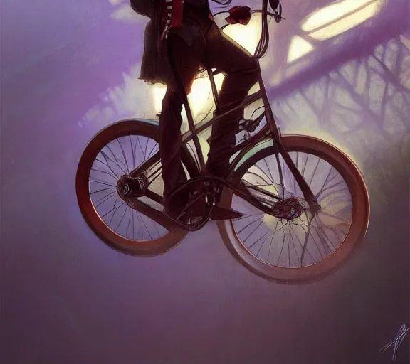 Image similar to Ben Shapiro riding a unicycle, sigma male, accurately portrayed, portrait art by alphonse mucha and greg rutkowski, highly detailed, digital painting, concept art, illustration, dim lighting with twilight rays of sunlight, trending on artstation, very detailed, smooth, sharp focus, octane render, close up