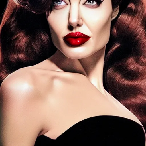 Prompt: Angelina Jolie as Jessica Rabbit