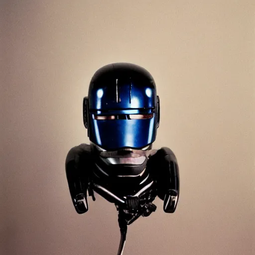 Image similar to An Alec Soth portrait photo of Robocop