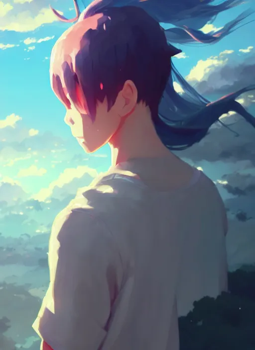 Prompt: portrait of jhon cena, cloudy sky background lush landscape illustration concept art anime key visual trending pixiv fanbox by wlop and greg rutkowski and makoto shinkai and studio ghibli