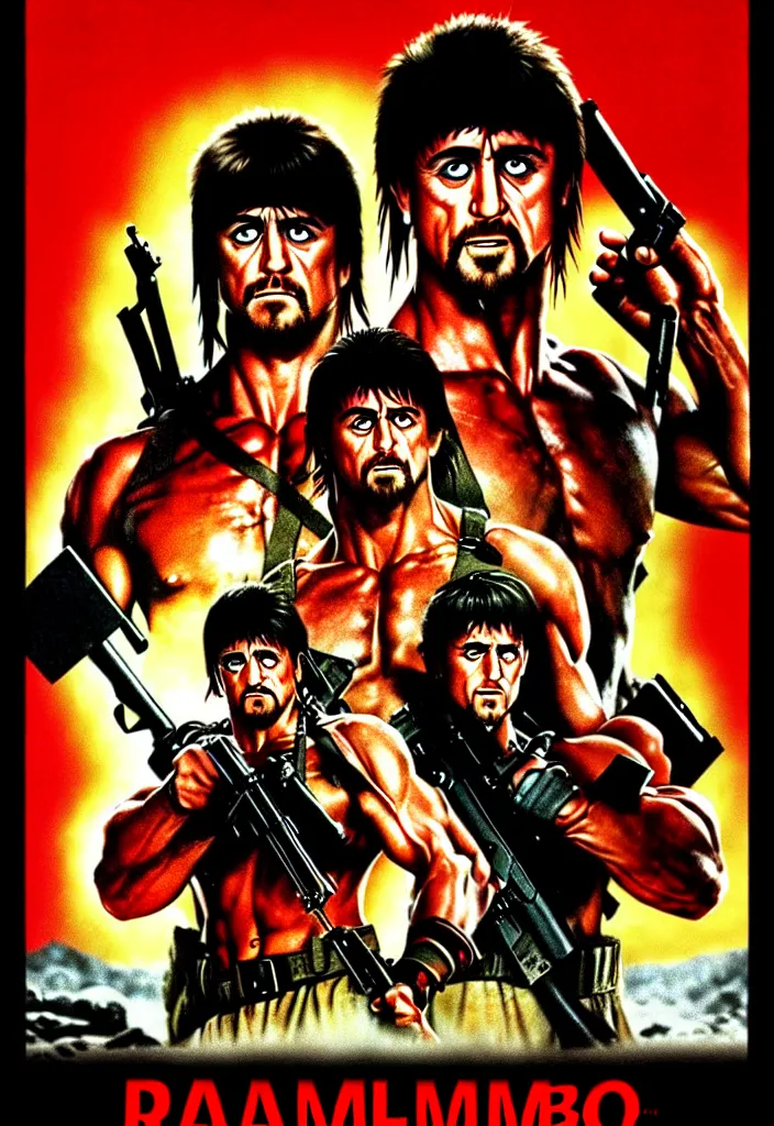 Image similar to christmas rambo - movie poster, 1 9 9 8, hq print