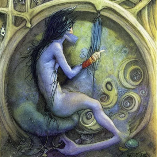 Prompt: good night by brian froud