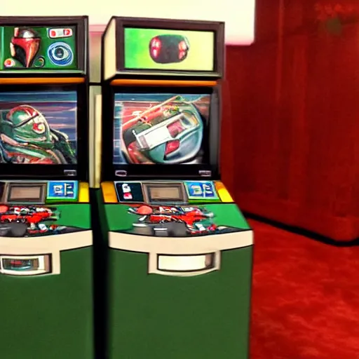 Prompt: Boba Fett Slot Machine.