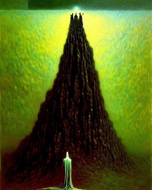 Image similar to lord of the rings painting by beksinski