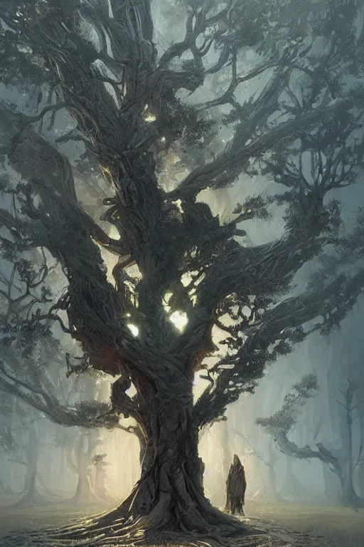 Image similar to tree of life by Greg Rutkowski