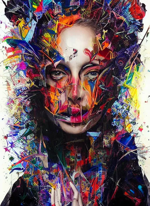 Prompt: gorgeous magic cult psychic woman, fashion model, awakening consciousness psychedelic, epic surrealism expressionism symbolism, story telling, iconic, dark robed, oil painting, symmetrical face, dark myth mythos, by Sandra Chevrier, Noriyoshi Ohrai masterpiece