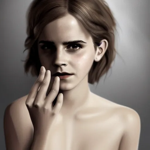 Prompt: Emma Watson showing her ring on correct female finger in a glove, realistic, digital painting, portrait, elegant, cinematic lighting, mysterious, highly detailed, artstation, concept art, illustration, smooth, sharp focus, editor's pickup, trending on artstation, trending on deviantart, alphonse mucha, WLOP