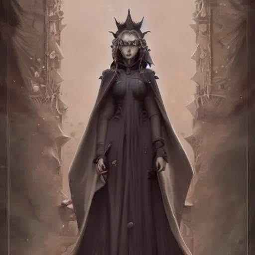 Image similar to by tom bagshaw, ultra realist soft painting of anime universe of curiosities, single dollpunk ghost mutation wearing a full body gothic robe, partial symmetry accurate features, very intricate details, focus, curvy, award winning, ultra dense fog