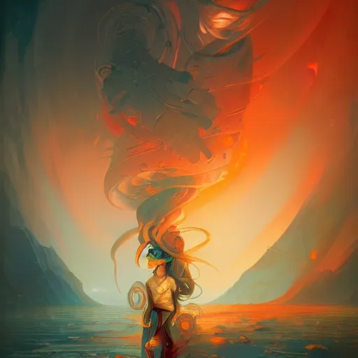 Prompt: mind wandering, warm color, Highly detailed labeled, poster, peter mohrbacher, featured on Artstation