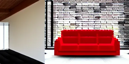 Image similar to Super Mario-themed red couch