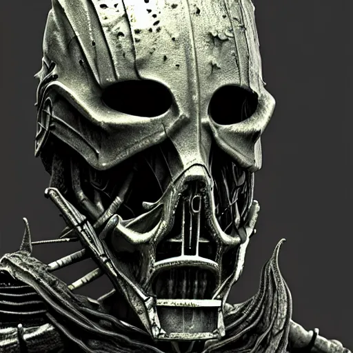 Image similar to futuristic eldenring boss. fromsoftware, dark souls, eldenring, screenshot, extremely detailed, insanely detailed, realistic, zbrush, horror, bloodbourne