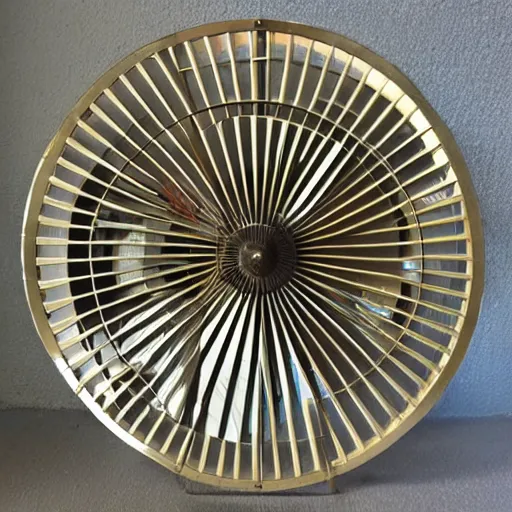 Image similar to 50's styled retro metallic table fan