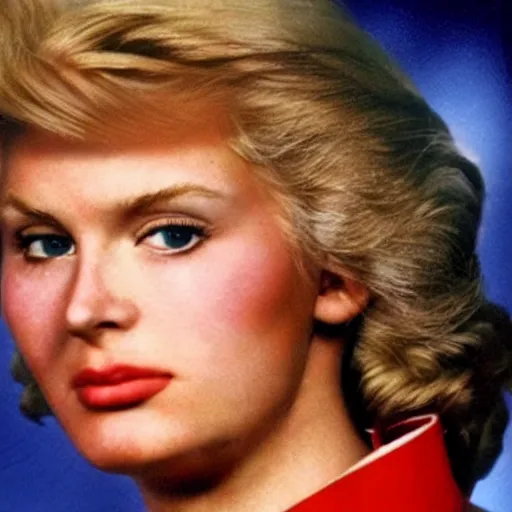 Image similar to donald trump if he was a young beautiful woman,