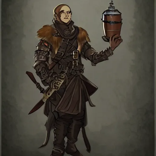 DND Concept Character Tan Mercenary Rogue With Long Stable Diffusion
