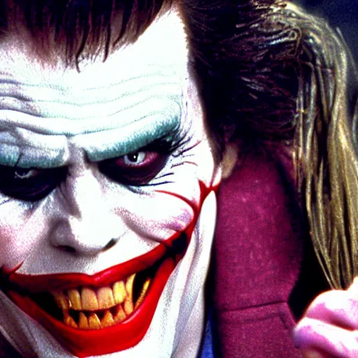 Prompt: jim carrey as the joker in batman ( 1 9 8 9 )