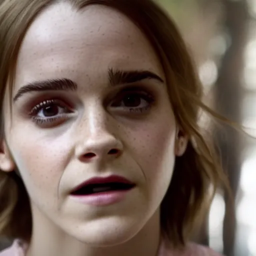 Image similar to a film still of Emma Watson from It (2017 movie)