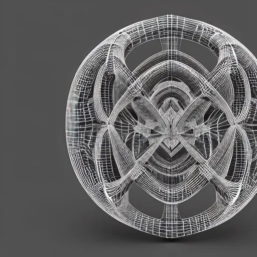 Prompt: an intricate and highly detailed 3d sculpture of a fractal made of chrome