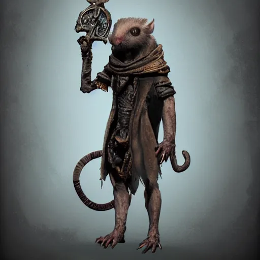 Prompt: a Photorealistic necromancer made of rats, fantasy, dungeon, rats -4