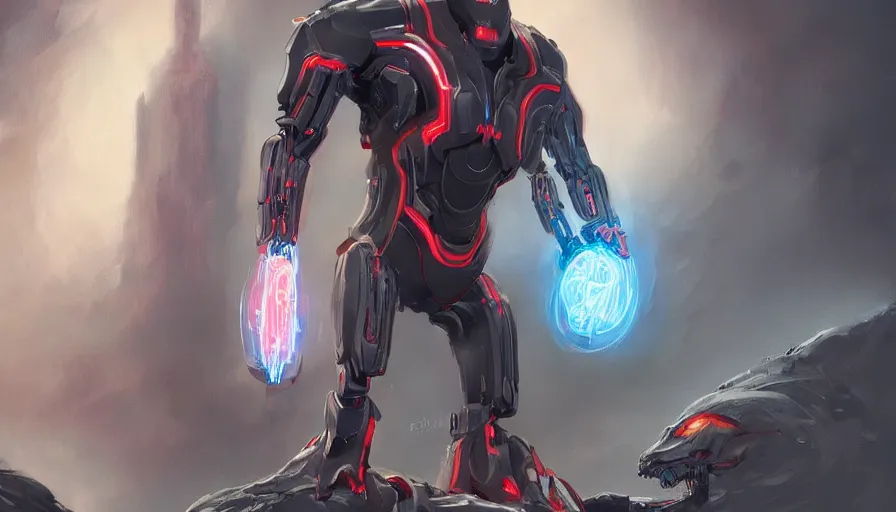 Prompt: concept art of a ultron creating a new specie by jama jurabaev, trending on artstation, high quality, brush stroke, for aaa game