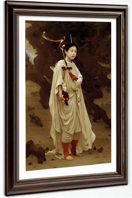 Image similar to portrait of a loong astronaut with chinese dragon armor and helmet, majestic, solemn, by bouguereau