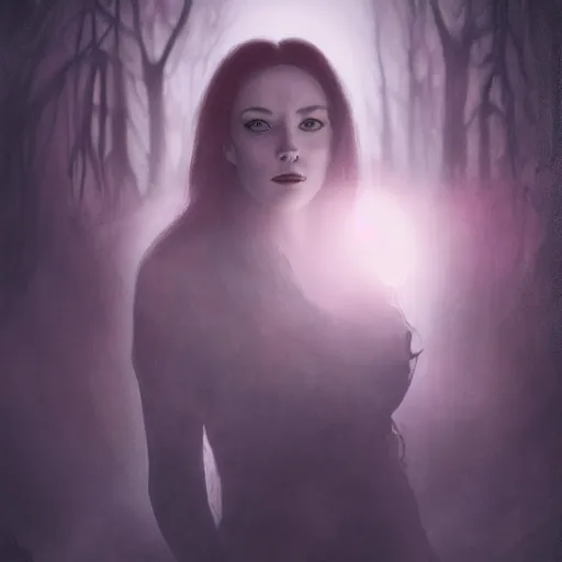 Image similar to Riveting Charismatic female vampire Pandora, portrait, atmospheric lighting, painted, intricate, Highgate cemetery, volumetric lighting, beautiful, moon light, sharp focus, ultra detailed, by Leesha Hannigan, Ross Tran, Thierry Doizon, Kai Carpenter, Ignacio Fernández Ríos