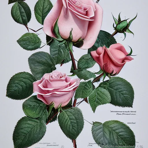 Image similar to marble carving, rose in progressive states of bloom, photorealistic, detailed, rose buds, budding roses, full bloom, partial bloom, scientific botanical illustration