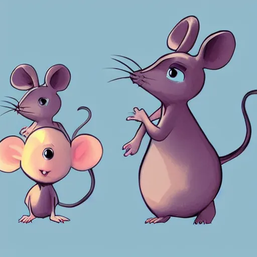 Image similar to mouse by pixar style, cute, illustration, digital art, concept art, most winning awards