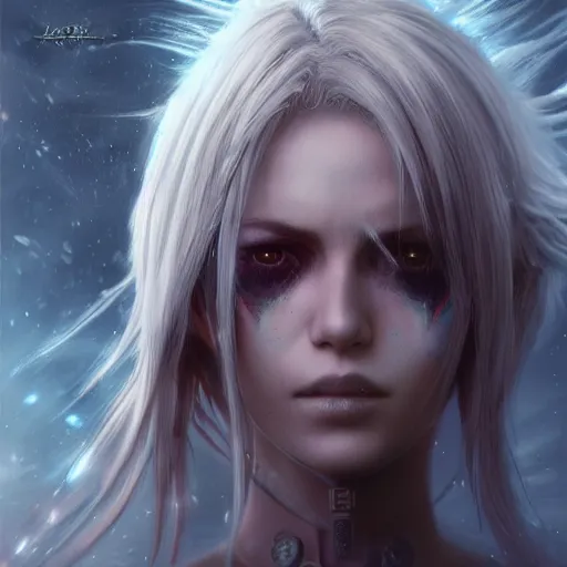 Image similar to kerli koiv, final fantasy, jedi, darksynth character portrait, sharp, digital matte painting, anime key art by luis royo, greg rutkowski, wlop, dramatic lighting, trending on artstation