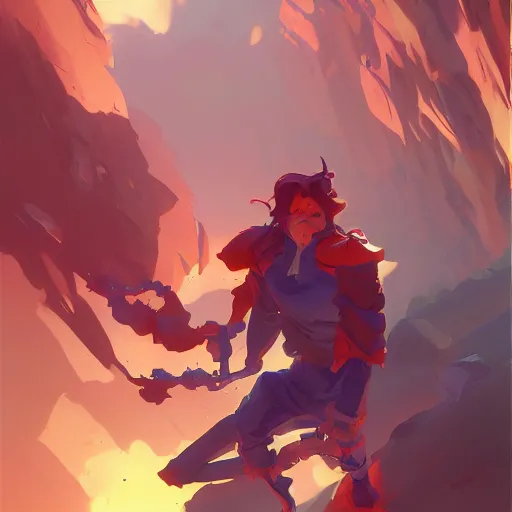 Image similar to hero world fooly cooly, behance hd by jesper ejsing, by rhads, makoto shinkai and lois van baarle, ilya kuvshinov, rossdraws global illumination