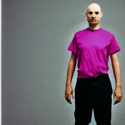 Image similar to bald rotterdam gabber from 9 0's. full body portrait