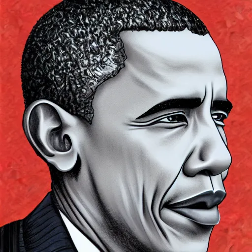 Prompt: Barack Obama by Kentaro Miura