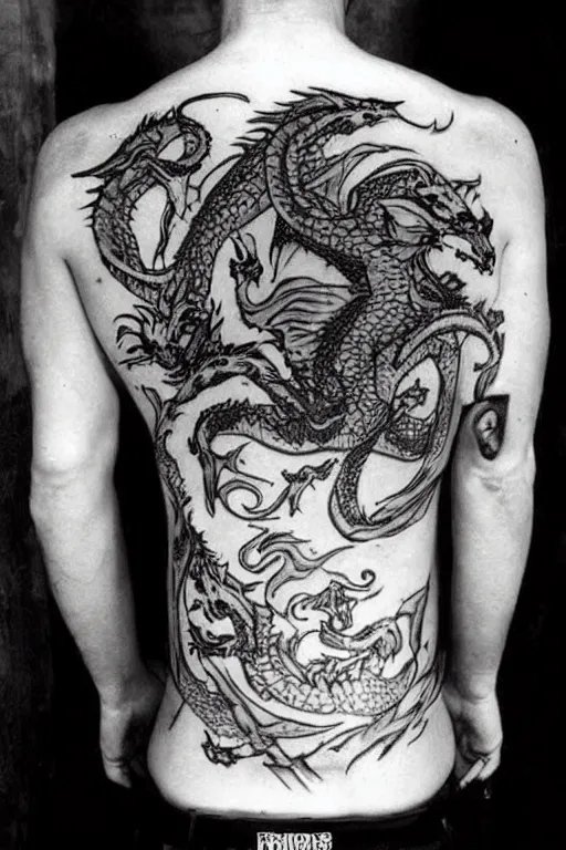 Image similar to grunge tattoo ideas based on here there be dragons, dragons, sea monsters hidden beneath the surfac