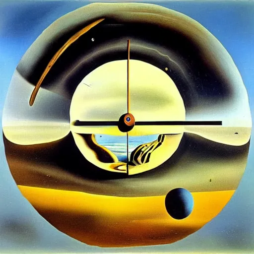 Prompt: clock shaped planets, salvador dali