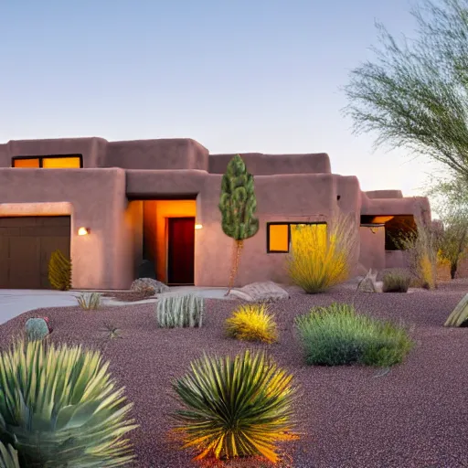 Image similar to modern arizona home, exterior, adobe style