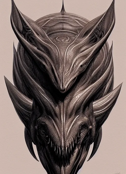 Image similar to anthropomorphic 2 4 - cell head in edgy darkiron porpoise, intricate, elegant, highly detailed animal monster, digital painting, artstation, concept art, smooth, sharp focus, illustration, art by artgerm, wayne barlowe, trending on artstation and greg rutkowski and alphonse mucha, 8 k