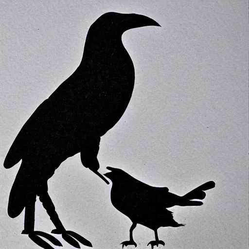 Image similar to a crow trying to grab a ram, children's book illustration, in the style of Andy Catling,
