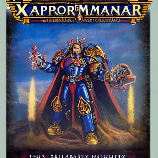 Image similar to portrait of emperor of mankind, warhammer 4 0 k