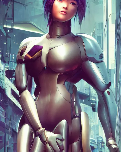 Image similar to weta disney pixar movie still portrait photo of motoko kusanagi ghost in the shell : : as cyborg woman by pixar : : by weta, wlop, ilya kuvshinov, rossdraws, artgerm, marvel, maxim cover, latex, octane render, sweaty, iridescent, bright morning, anime, liosh, mucha : :