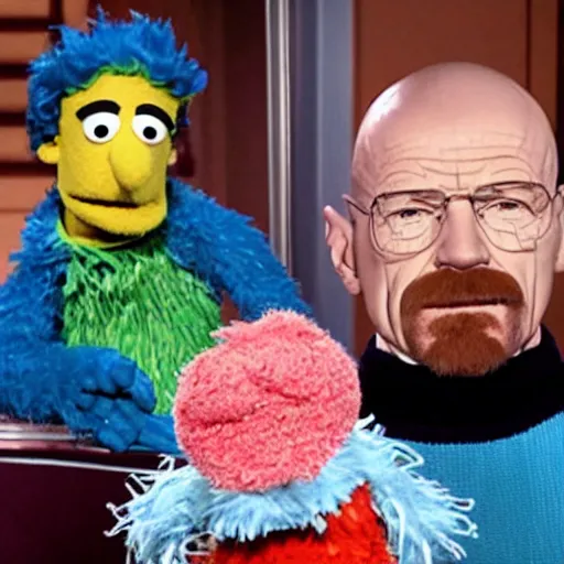 Image similar to Walter White in sesame street